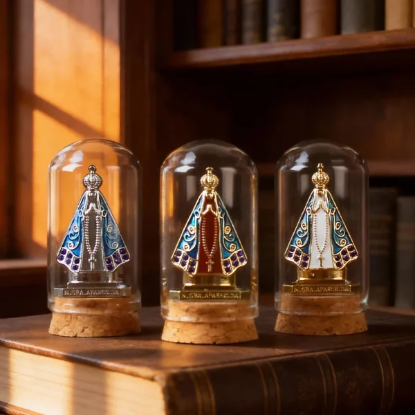 Wholesale Glass Virgin Mary Figurine Church Desktop Craft Religious Sculpture Home Decor
