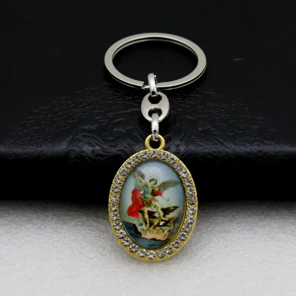 Catholic Character Keychain Religious Character Jewelry Keychain Accessories Metal Bottom Support Jewelry Accessories