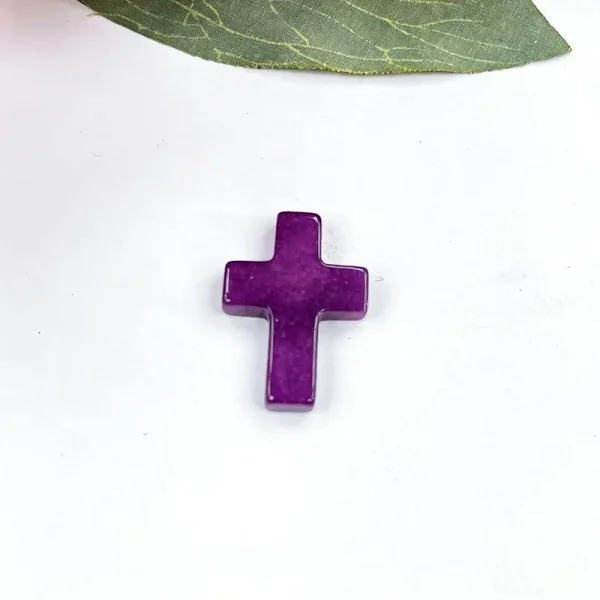 Wholesale Natural Stone Cross Pendant No Hole Charm DIY Jewelry Accessories Unisex