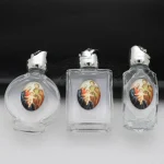 Glass holy water bottle mini rose tempered transparent glass bottle handicraft jewelry ornament - Image 3