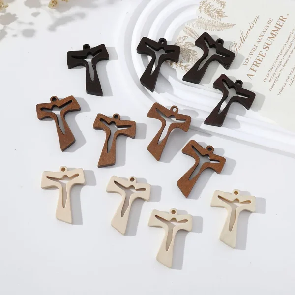 Tau Cross Franciscan Cross Saint Anthony’s Hollow Cross Minimalist Cut Wooden Cross Accessories