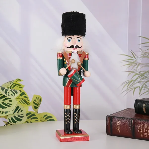 Wholesale Wood Nutcracker Soldier Pendant Ornament 30cm Christmas Gift Home Decoration Handmade Carved Figurine