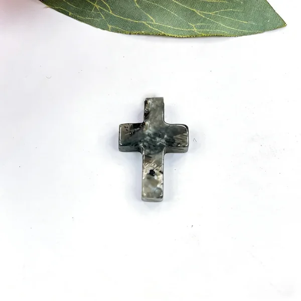 Wholesale Natural Stone Cross Pendant No Hole Charm DIY Jewelry Accessories Unisex