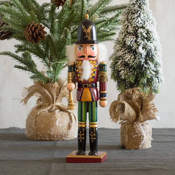 Wholesale 30cm Wood Nutcracker Soldier Figurine Vintage Christmas Home Decoration Handmade Painted