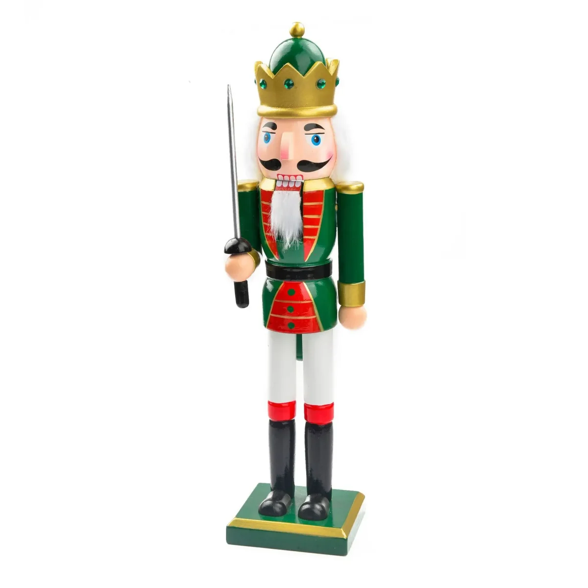 Wholesale Wood Nutcracker Soldier Christmas Decoration Figurine 38cm Holiday Party Ornament - Image 4