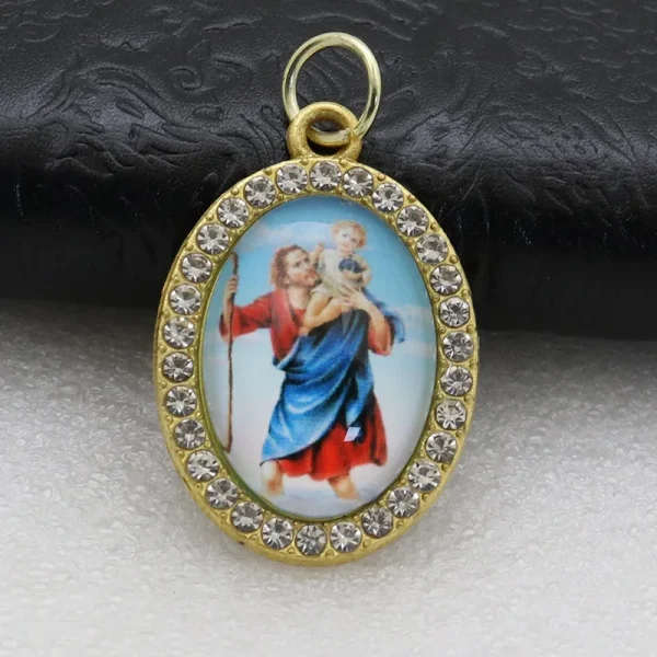 Catholic Character Keychain Religious Character Jewelry Keychain Accessories Metal Bottom Support Jewelry Accessories
