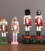 Wholesale Wood Nutcracker Figurine Christmas Decoration Handmade Carved Figurine Kids Toy Gift