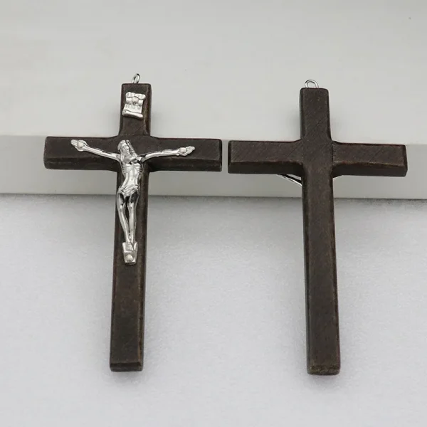 Retro cross pendant, home wall decoration pendant, solid wood pendant, foreign trade supply, jewelry