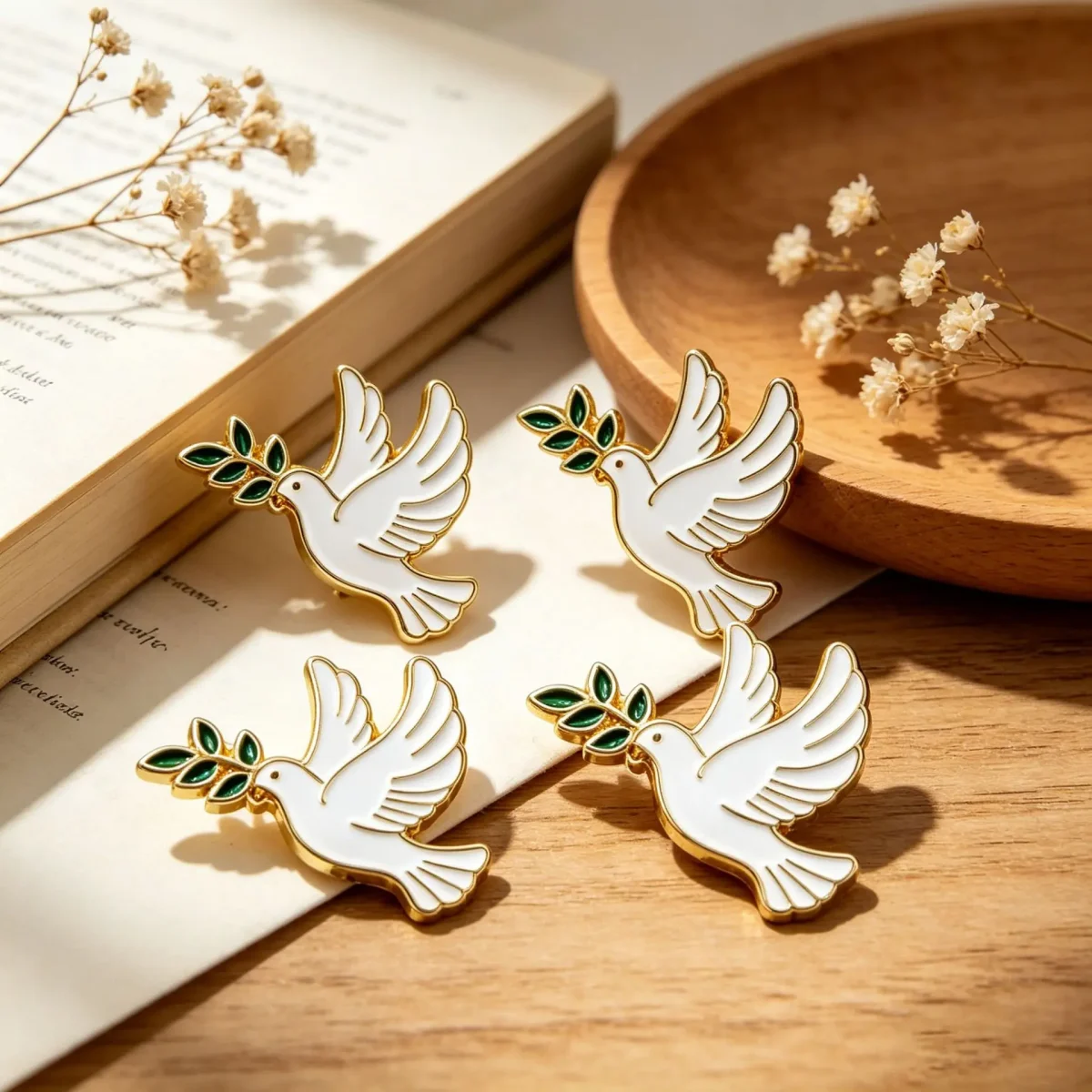 Wholesale Zinc Alloy Peace Dove Brooch Pin Fashion Jewelry Accessory Unisex - Image 6