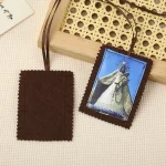 Women's Diamond Necklace Tags Customizable Logo Patterns Woven Labels with Diamond Pave Setting - Image 3