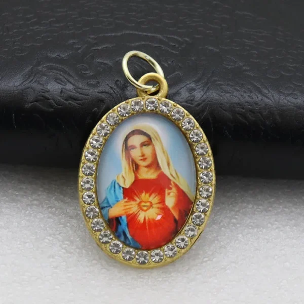 Catholic Character Keychain Religious Character Jewelry Keychain Accessories Metal Bottom Support Jewelry Accessories