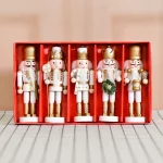 Wholesale 13cm Wooden Nutcracker Soldier Christmas Hanging Ornament Music Drum Decoration DIY Gift - Image 4