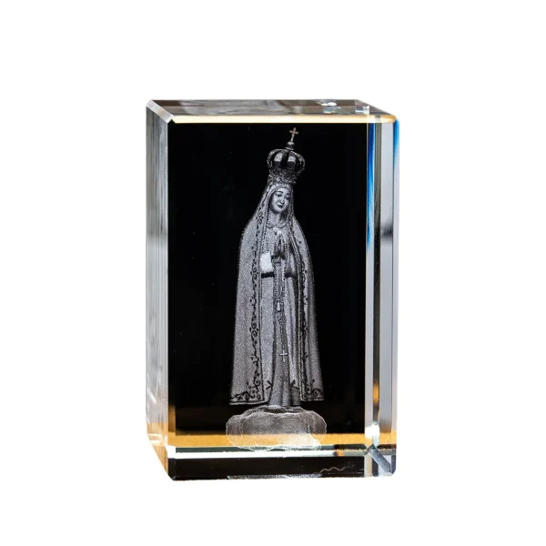Catholic theme Jesus religious figure high transparent K9 crystal engraved cube ornament creative gift