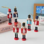 Wholesale Wooden Christmas Nutcracker Soldier Figurine Home Decoration Pendant Ornament - Image 4