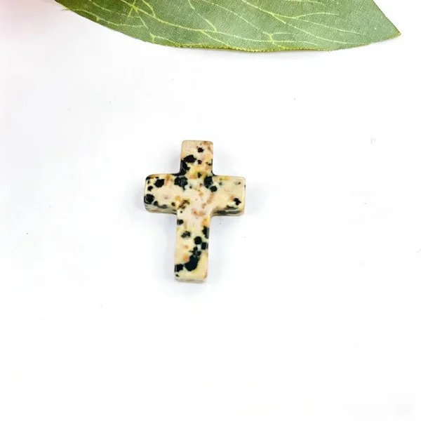 Wholesale Natural Stone Cross Pendant No Hole Charm DIY Jewelry Accessories Unisex