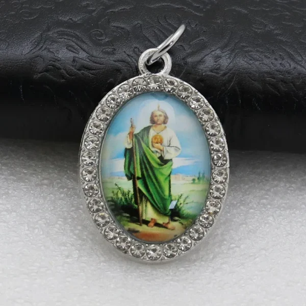 Catholic Character Keychain Religious Character Jewelry Keychain Accessories Metal Bottom Support Jewelry Accessories
