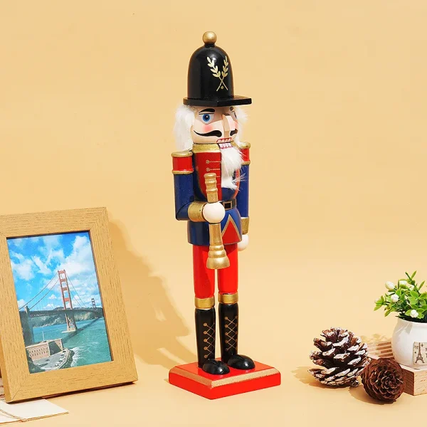 Wholesale Wooden Nutcracker Figurine Christmas Desktop Decoration Home Decor Gift Craft