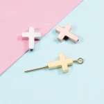 Wholesale Stainless Steel Cross Pendant Charm DIY Jewelry Accessories Mirror Polished - Image 3
