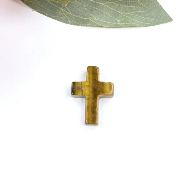 Wholesale Natural Stone Cross Pendant No Hole Charm DIY Jewelry Accessories Unisex