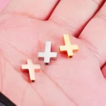 Wholesale Stainless Steel Cross Pendant Charm DIY Jewelry Accessories Mirror Polished - Image 4