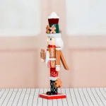 Wholesale Wooden Gingerbread Man Nutcracker Puppet Christmas Decoration Home Craft Ornament 35cm - Image 3