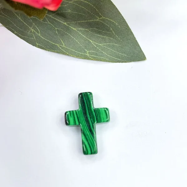 Wholesale Natural Stone Cross Pendant No Hole Charm DIY Jewelry Accessories Unisex