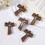 Tau Cross Franciscan Cross Saint Anthony's Hollow Cross Minimalist Cut Wooden Cross Accessories - Image 3