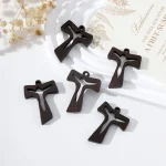 Tau Cross Franciscan Cross Saint Anthony's Hollow Cross Minimalist Cut Wooden Cross Accessories - Image 2