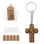 Wholesale Zinc Alloy Cross Keychain Prayer Hands Souvenir Gift Party Memorial