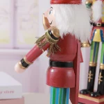 Wholesale Wood Nutcracker Soldier Pendant Ornament 30cm Christmas Gift Home Decoration Handmade Carved Figurine - Image 3