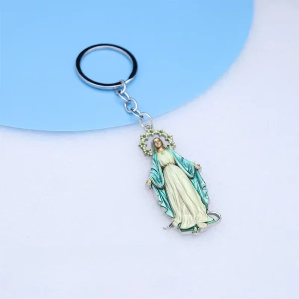 Catholic Virgin Metal Keychain Pendant Accessories Pendant Color, Zinc Alloy Jewelry Wholesale