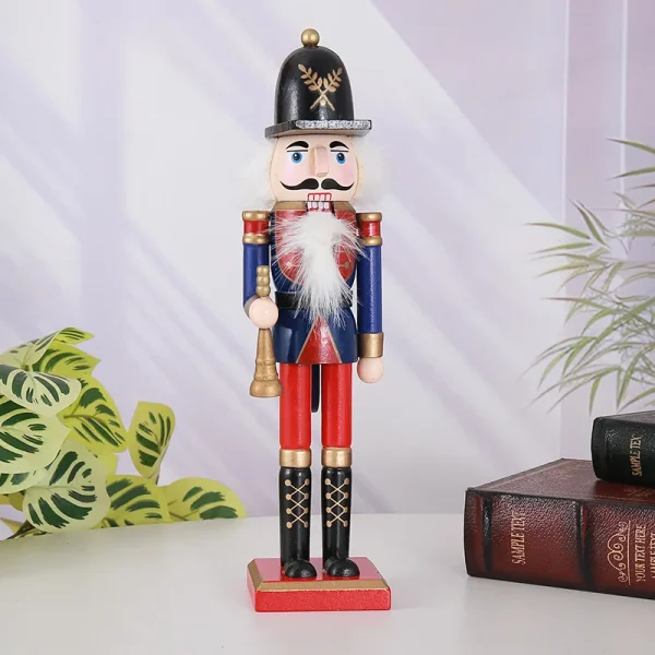 Wholesale Wood Nutcracker Soldier Pendant Ornament 30cm Christmas Gift Home Decoration Handmade Carved Figurine