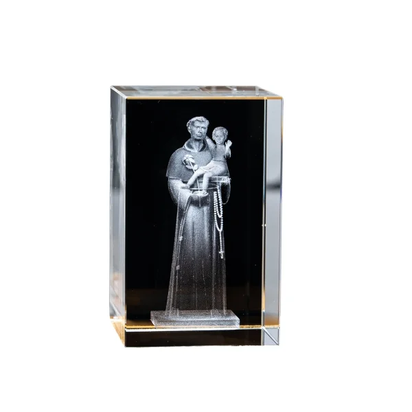 Catholic theme Jesus religious figure high transparent K9 crystal engraved cube ornament creative gift