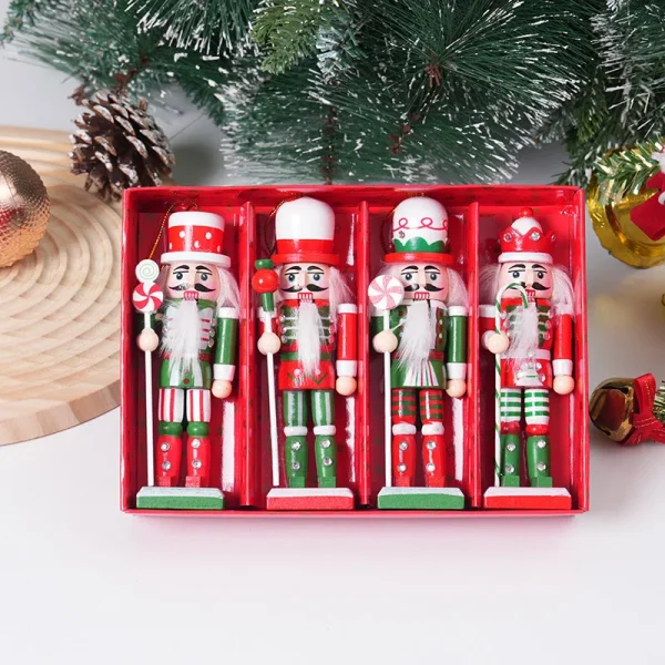 Wholesale Wooden Handmade Painted Christmas Nutcracker Figurine Decoration