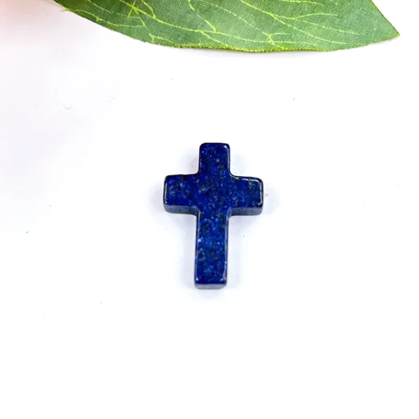 Wholesale Natural Stone Cross Pendant No Hole Charm DIY Jewelry Accessories Unisex