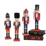 Wholesale Wood Nutcracker Soldier Pendant Ornament 30cm Christmas Gift Home Decoration Handmade Carved Figurine - Image 5