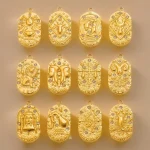 Wholesale Stainless Steel 18K Gold Plated Zodiac Pendants DIY Jewelry Accessories Unisex - Image 2
