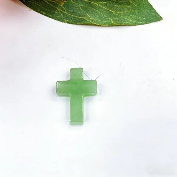 Wholesale Natural Stone Cross Pendant No Hole Charm DIY Jewelry Accessories Unisex