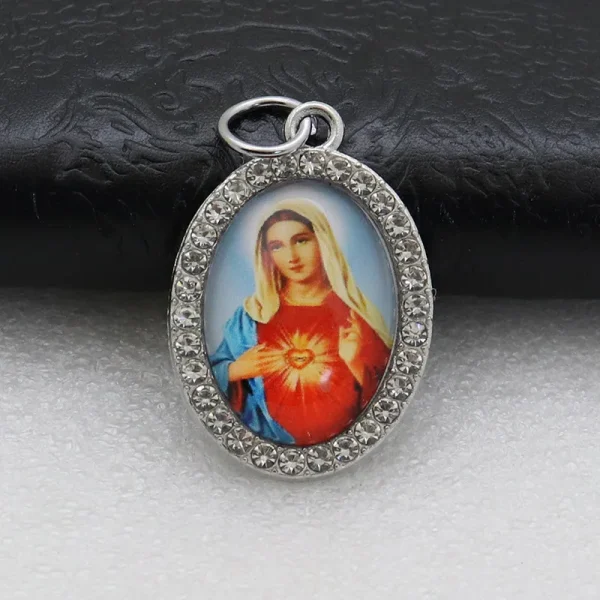 Catholic Character Keychain Religious Character Jewelry Keychain Accessories Metal Bottom Support Jewelry Accessories