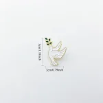 Wholesale Zinc Alloy Peace Dove Brooch Pin Fashion Jewelry Accessory Unisex - Image 2
