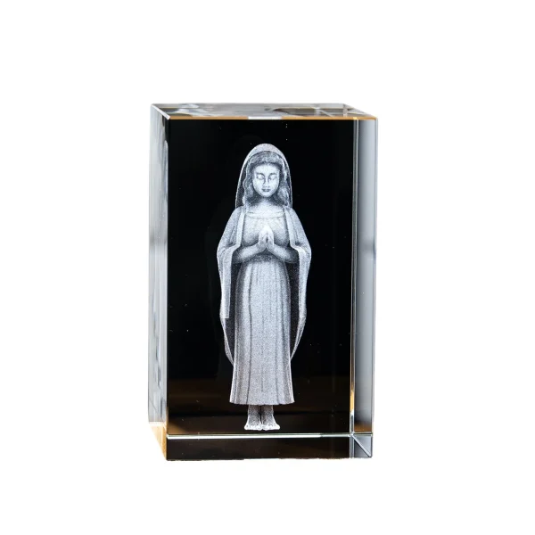 Catholic theme Jesus religious figure high transparent K9 crystal engraved cube ornament creative gift