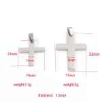 Wholesale Mirror Polished Stainless Steel Cross Pendant Charm 14x21mm 17x32mm DIY Jewelry Findings - Image 5