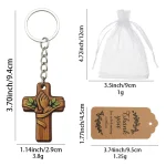 Wholesale Zinc Alloy Cross Keychain Prayer Hands Souvenir Gift Party Memorial - Image 2