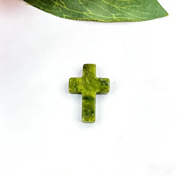 Wholesale Natural Stone Cross Pendant No Hole Charm DIY Jewelry Accessories Unisex