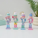 Wholesale 12cm Wooden Christmas Nutcracker Figurine Painted Soldier Ornament Set - Image 2