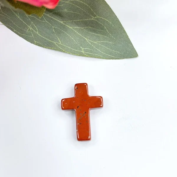 Wholesale Natural Stone Cross Pendant No Hole Charm DIY Jewelry Accessories Unisex
