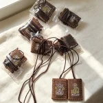 Catholic Scapulars Sacred Heart & Our Lady of Mt Carmel Embroidered Scapula Hand Sewn Brown Fabric Scapular Religious Gift - Image 3