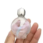 Glass holy water bottle mini rose tempered transparent glass bottle handicraft jewelry ornament - Image 5