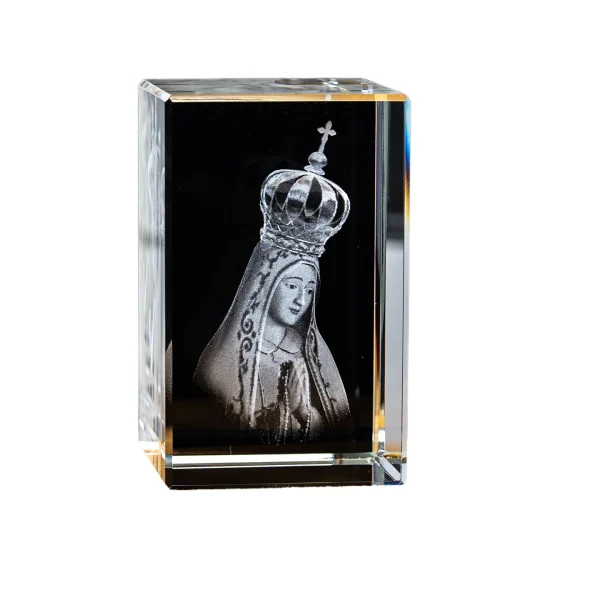 Catholic theme Jesus religious figure high transparent K9 crystal engraved cube ornament creative gift