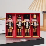 Wholesale Wooden Nutcracker Soldier Figurine Christmas Home Decoration Ornament 4Pcs Set - Image 4